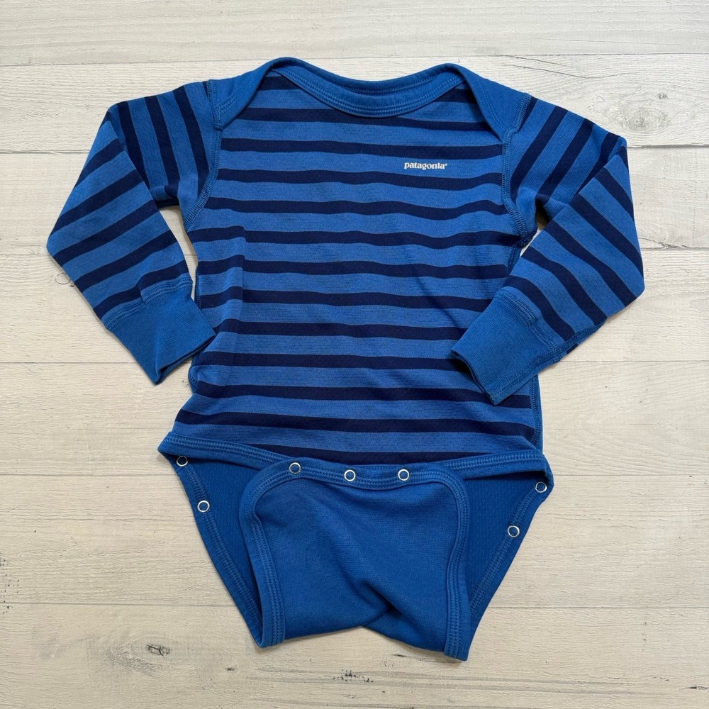 Patagonia Capilene baby blue baselayer bodysuit top 12 months